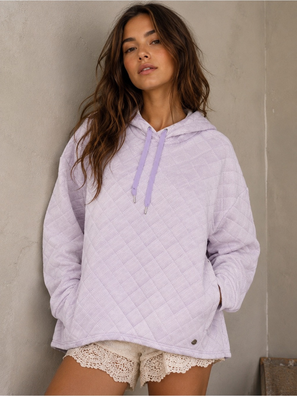 Jones New York Light Purple Quilted Jacket